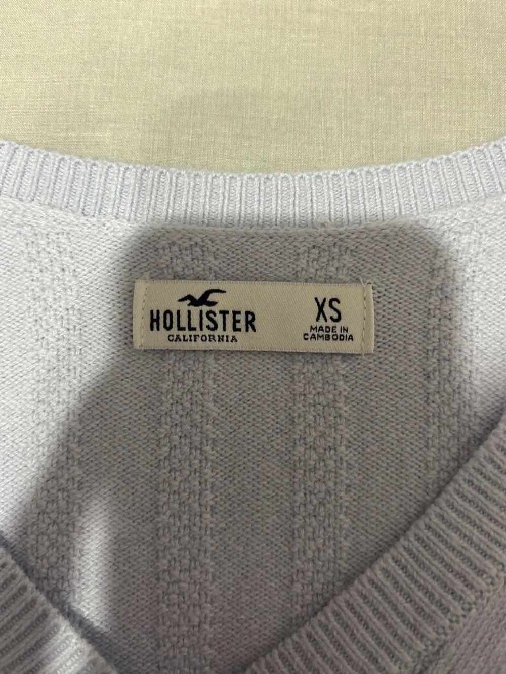 Hollister Light Blue Button Front Cropped Cardigan